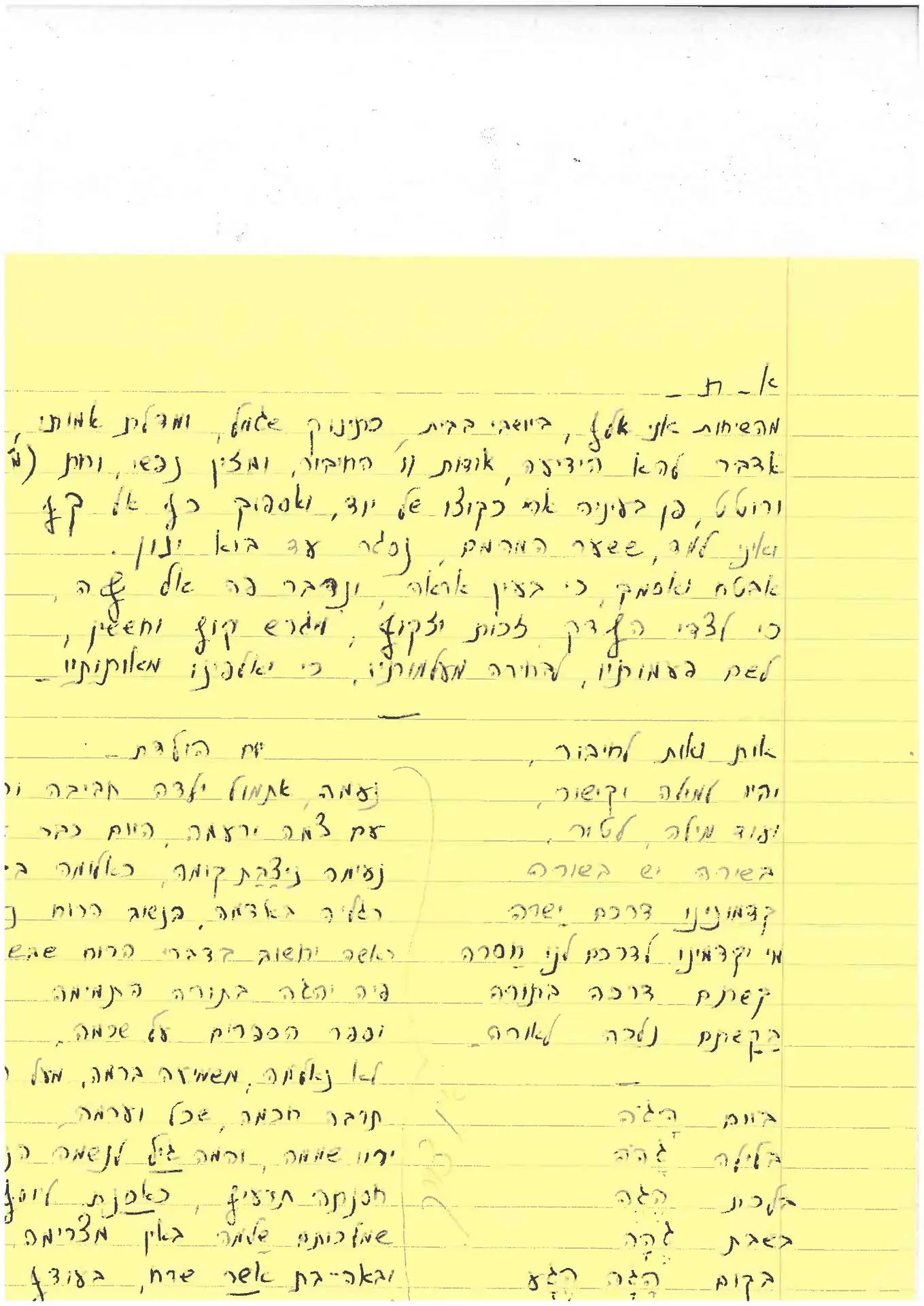 שיר של מאיר יפרח זל